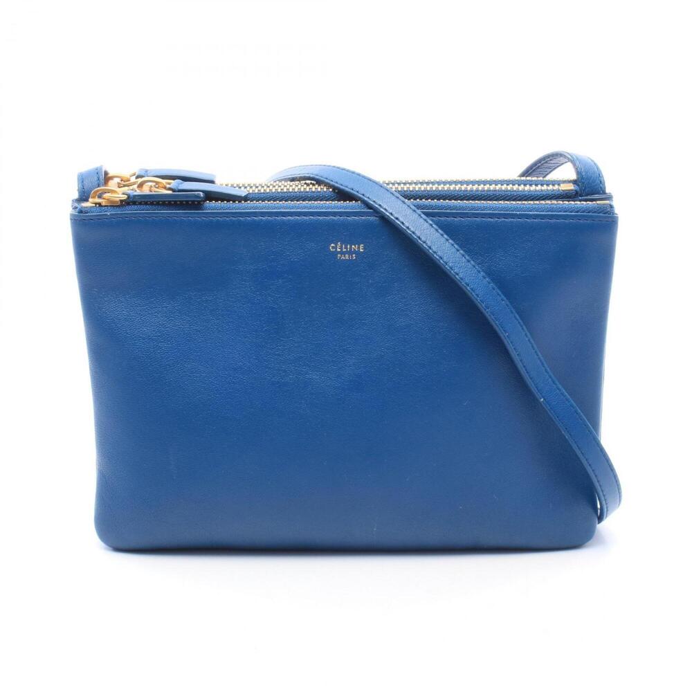 Celine TRIO SMALL Shoulder Bag/Handbag, Leather, Women's, Blue